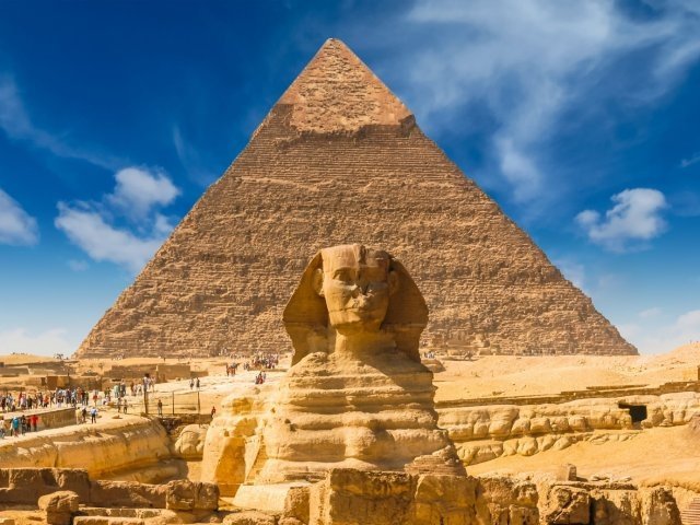 Pyramides de Gizeh et Sphinx